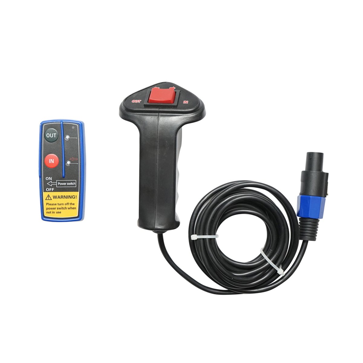 Troliu electric cu telecomanda 12V, 5 cp, 4.3T (9500lbs) cablu otel 9x24m solenoid 400A Breckner Germany